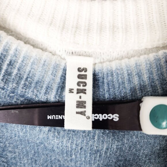 Suck-My M Tie-Dye Striped‎ Sweater With Floral Emblem - Picture 5 of 6